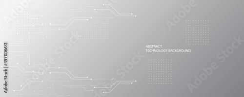 Grey white Abstract technology background,Hi tech digital connect, communication, high technology concept, science, technology background