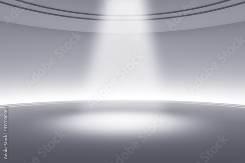 Wallpaper Mural Creative light round pedestal interior with spotlight and mock up place. 3D Rendering. Torontodigital.ca