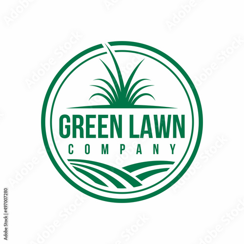 Lawn Care Logo. Lawn Services Logo Vector Template