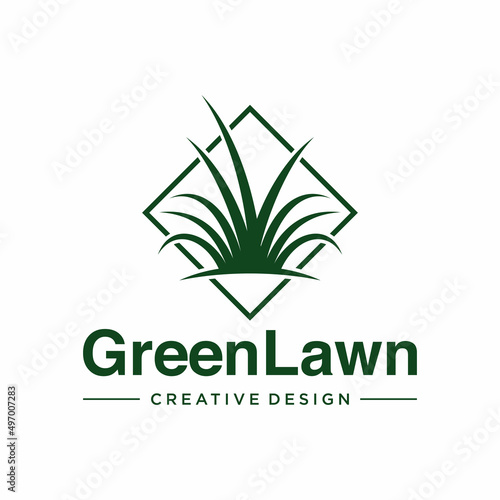 Lawn Care Logo. Lawn Services Logo Vector Template