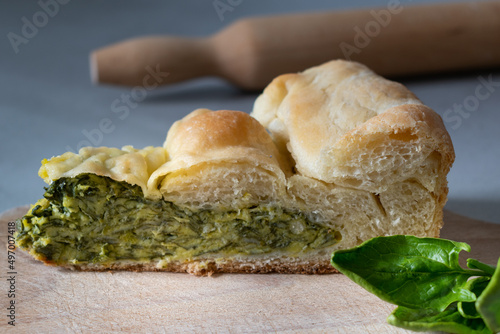Spinach pie, traditional Serbian dish