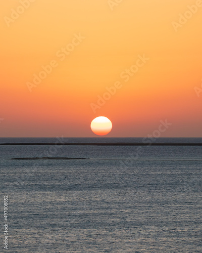Amazing sea sunset in Egypt, Nature landscape background © Andrej
