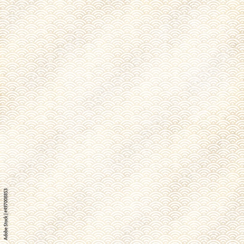 Carta da parati l'astrazione - Carta da parati 白背景に金色の青海波・和柄背景素材　和紙風テクスチャ　上品　ゴージャス　伝統的　贅沢　曲線　渦　正方形バナー