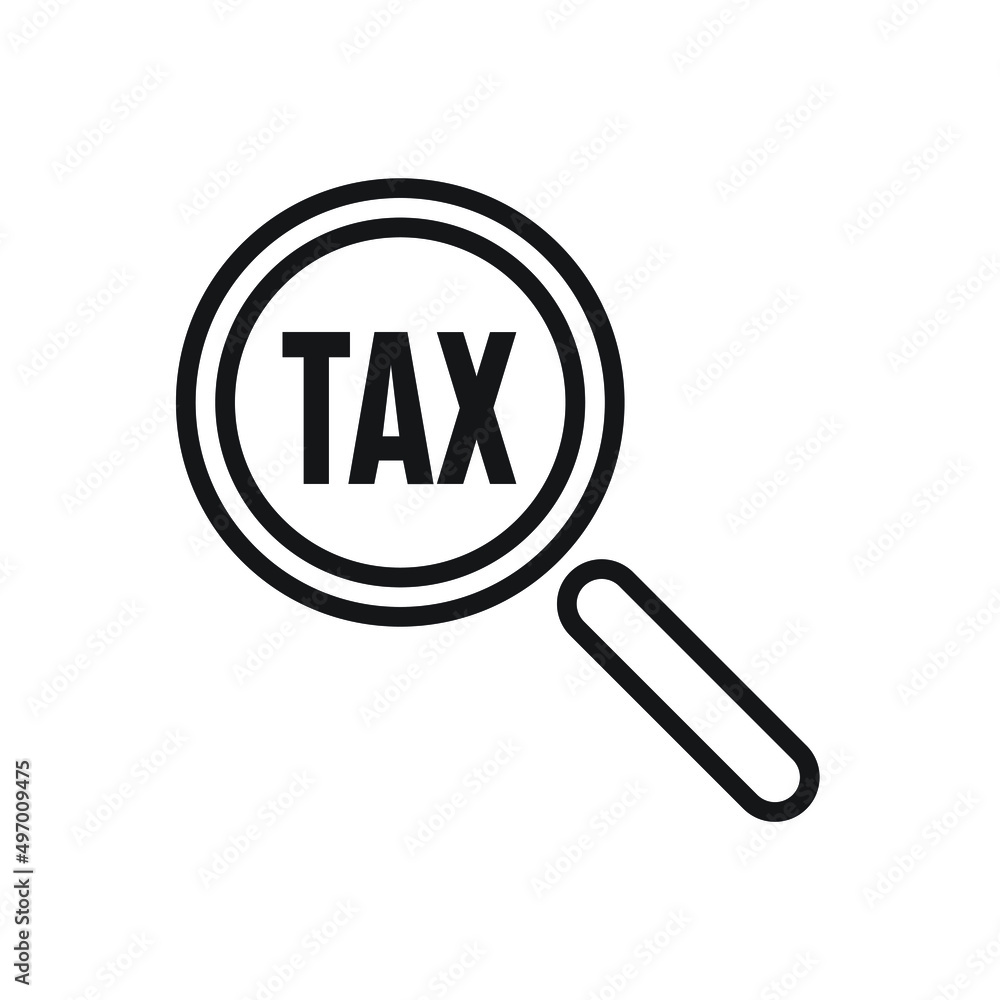 Tax search icon design. vector illustration Tax search icon design. vector illustration