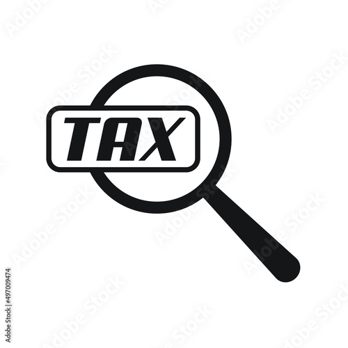 Tax search icon design. vector illustration