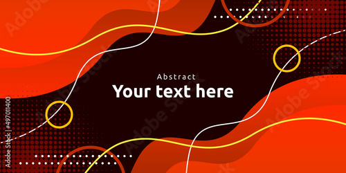 Abstract blackground orange curve with modern line and shape
