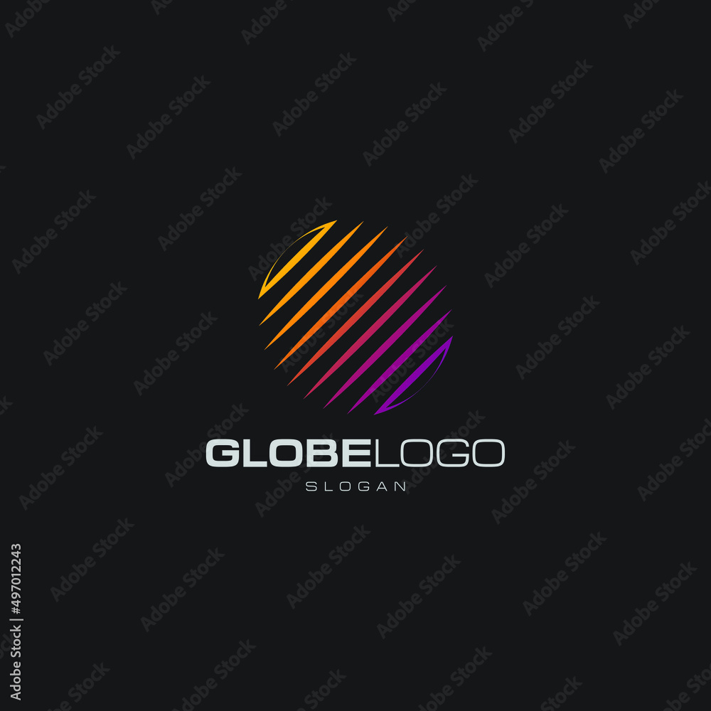 Globe logo template design.