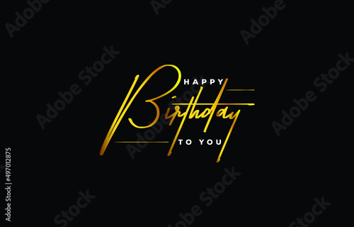  happy birthday flat vector logo design