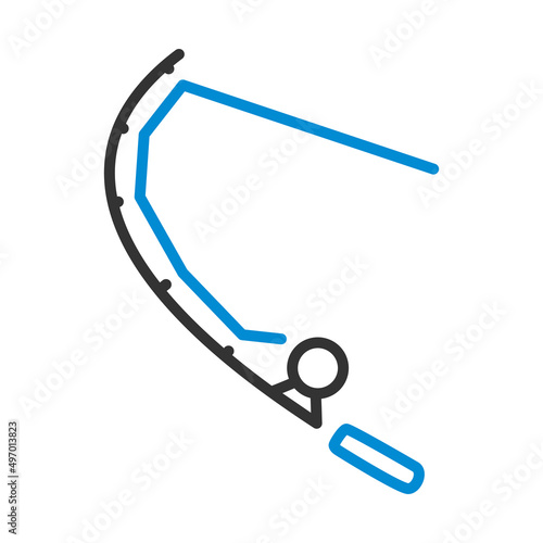 Icon Of Curved Fishing Tackle
