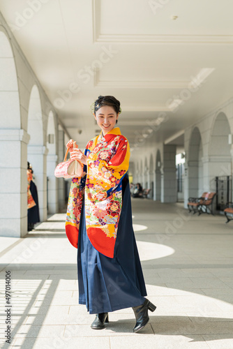 卒業を迎えた女子大学生