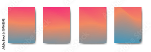 collection of colorful gradient background cover flyers are used for backgrounds, posters, banners, © Topik_Art