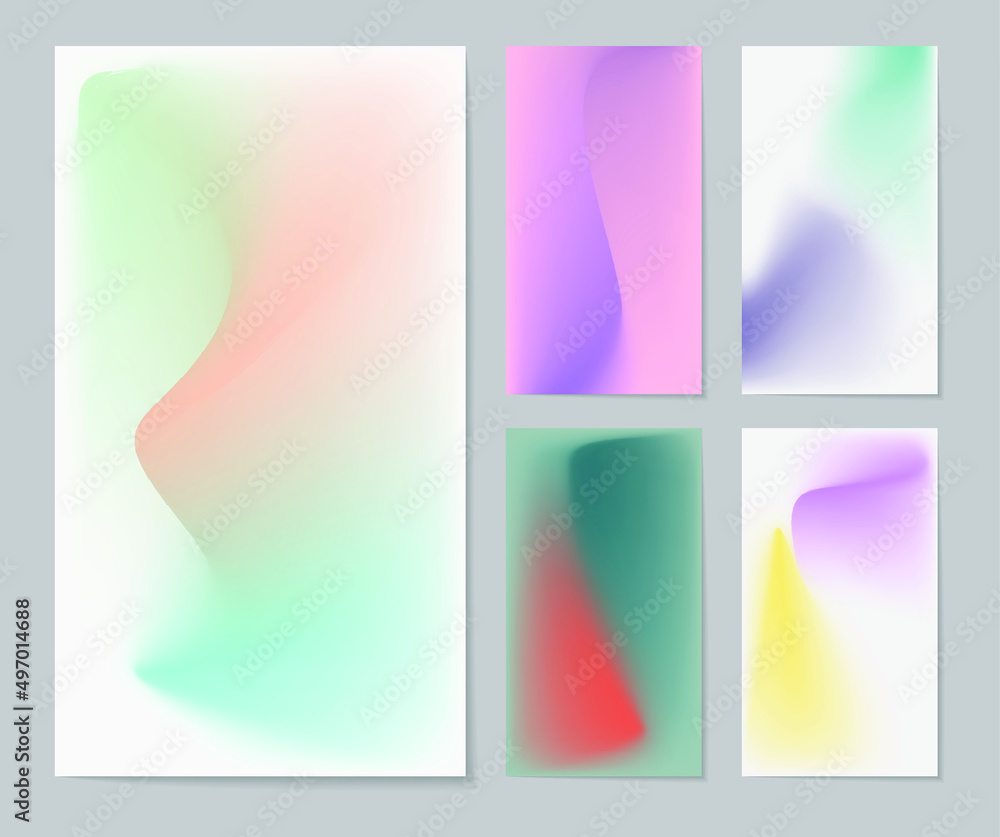 Naklejka premium Modern background for stories in instagram. Set