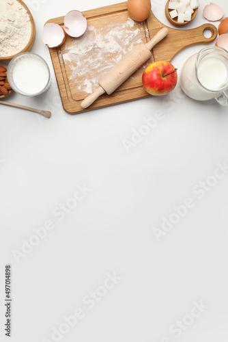 Concept of cooking cake, space for text