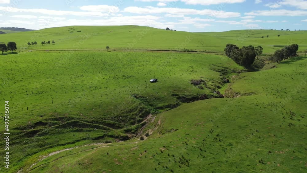 flying over timelapse of planting trees on a farm in australia. flying over timelapse of planting trees on a farm in australia.