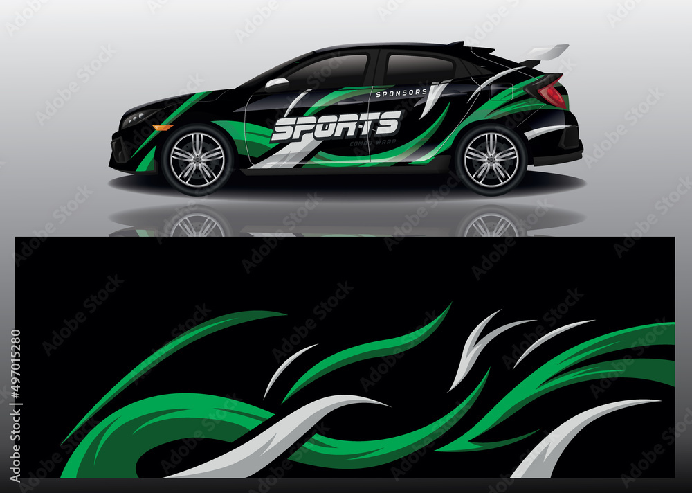 Fototapeta premium wrap car design template