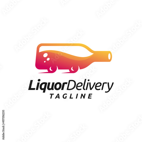 Creative liquor delivery logo design