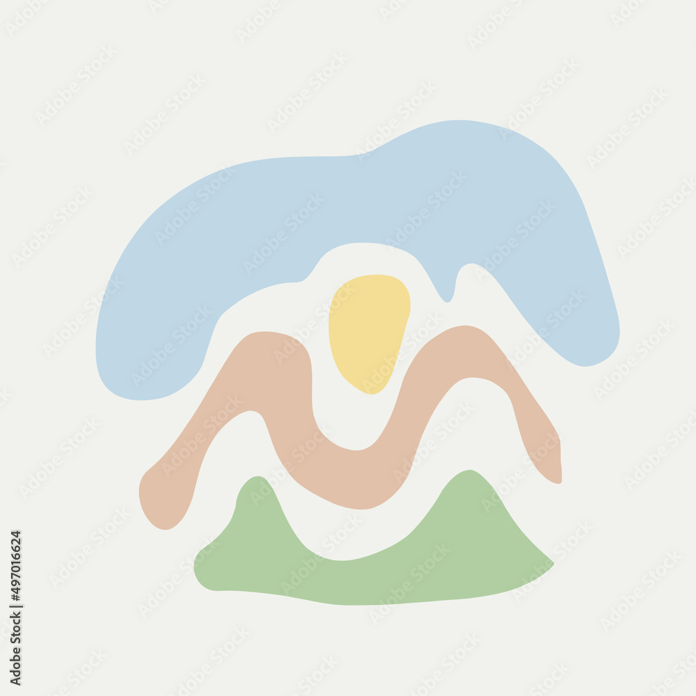 Minimal landscape icon valley sun sky drawing Minimal landscape icon valley sun sky drawing