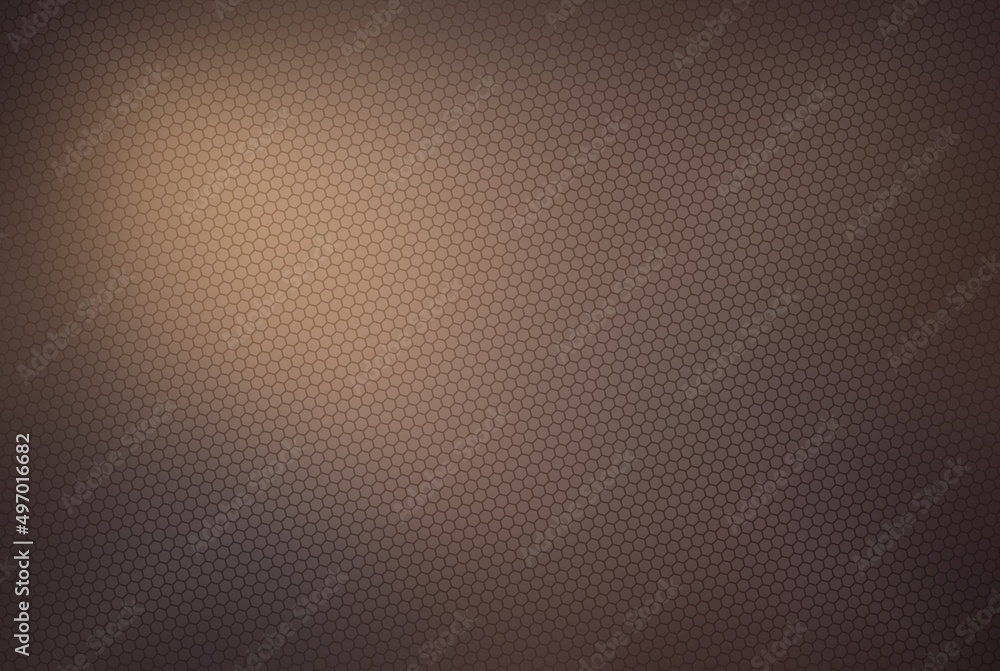 Exquisite dark brown toned textured background covered hexagonal grid pattern. Smooth curface. Exquisite dark brown toned textured background covered hexagonal grid pattern. Smooth curface.