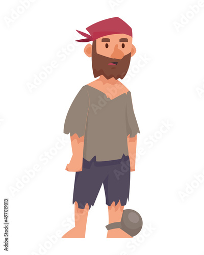 bearded pirate prisoner