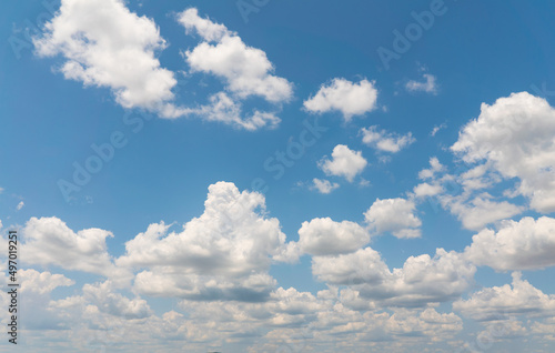 Cloudscape on blue sky background