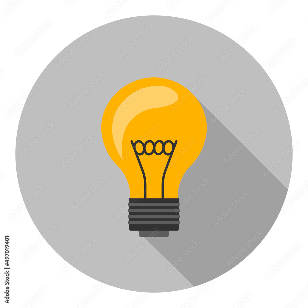 Creative idea in light bulb shape as inspiration concept. Vector design element. Flat icon. Creative idea in light bulb shape as inspiration concept. Vector design element. Flat icon.