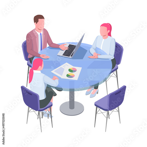 Recruiting Isometric Icon