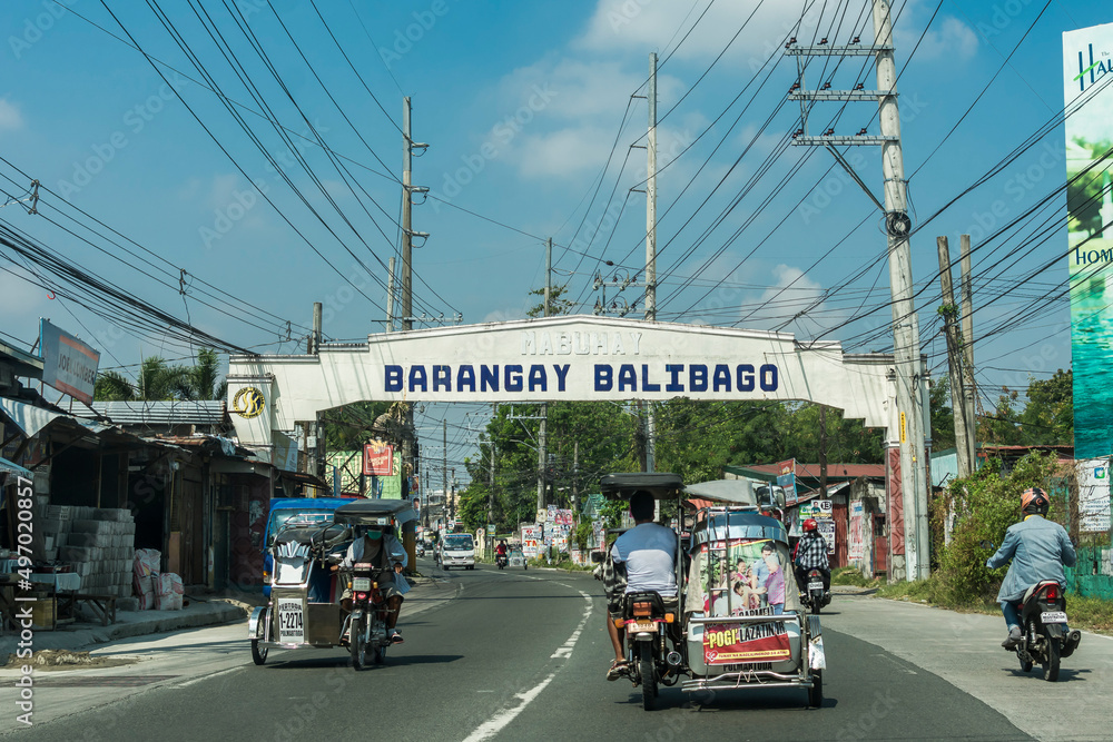 Angeles, Pampanga, Philippines - April 2022: The welcome arch of ...