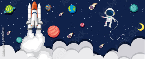 Space element in space background