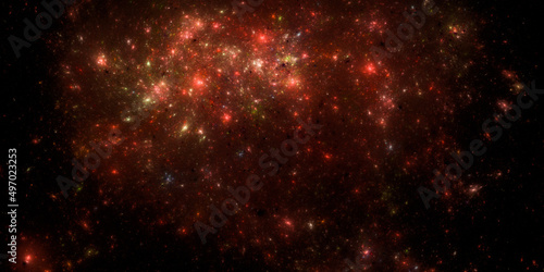 Banner Star field background . Starry outer space background texture . Colorful Starry Night Sky Outer Space background. 3D illustration 