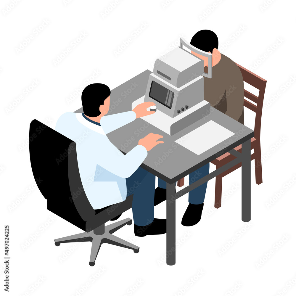 Ophthalmologist Isometric Illustration Ophthalmologist Isometric Illustration