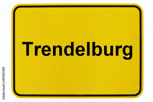 Illustration eines Ortsschildes der Stadt Trendelburg photo