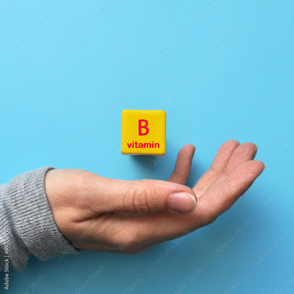 The sign of vitamin "B" in a person's hand. Vitamin B deficiency in