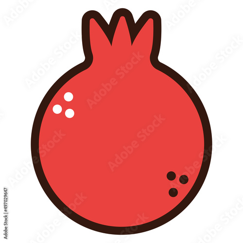 fruit pomegranate doodle icon