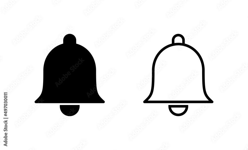 Bell icon vector. Notification sign and symbol for web site design Bell icon vector. Notification sign and symbol for web site design