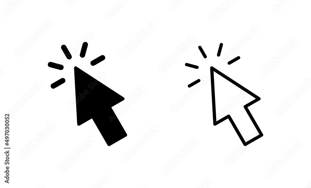 Click icon vector. pointer arrow sign and symbol. cursor icon Click icon vector. pointer arrow sign and symbol. cursor icon