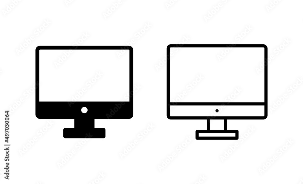 Computer icon vector. computer monitor sign and symbol Computer icon vector. computer monitor sign and symbol