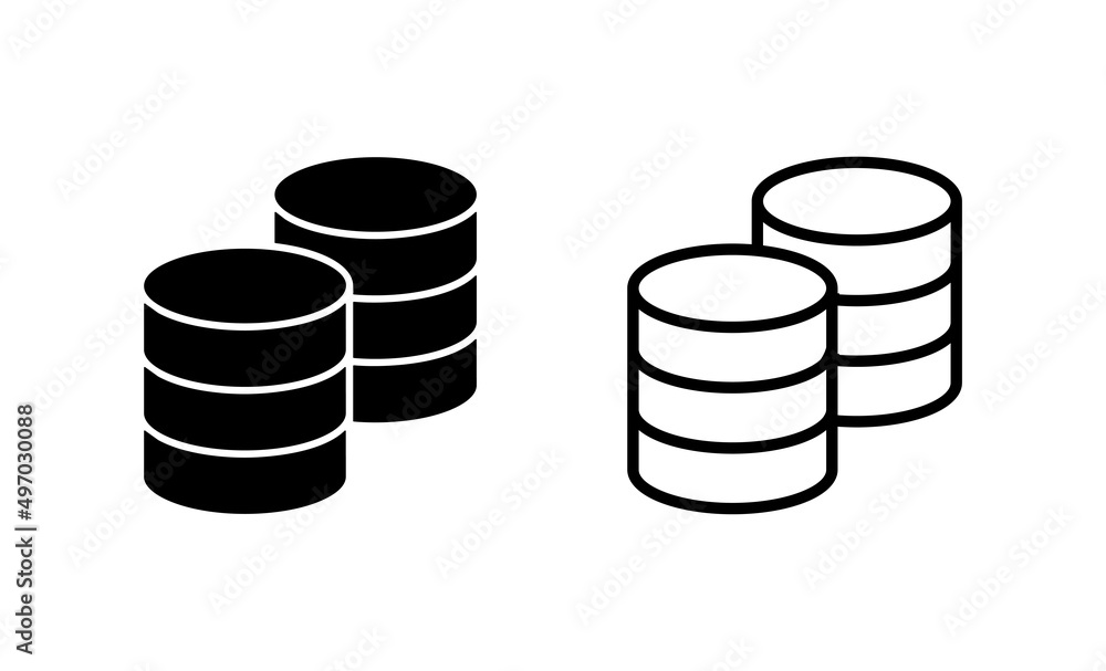Database icon vector. database sign and symbol Database icon vector. database sign and symbol