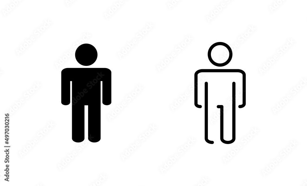 Man icon vector. male sign and symbol. human symbol Man icon vector. male sign and symbol. human symbol