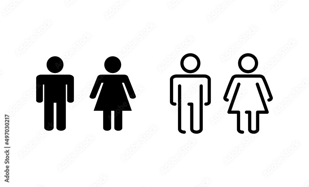 Man and woman icon vector. male and female sign and symbol. Girls and boys Man and woman icon vector. male and female sign and symbol. Girls and boys