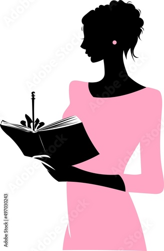 手帳にメモをするビジネスウーマン
