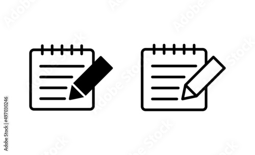 Note icon vector. notepad sign and symbol © avaicon