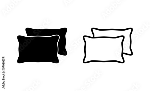 Pillow icon vector. Pillow sign and symbol. Comfortable fluffy pillow