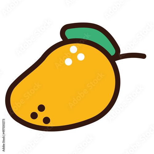 mango fruit doodle icon