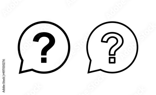 Question icon vector. question mark sign and symbol