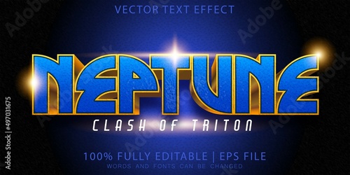 blue neprtune heroes Editable Text Effect