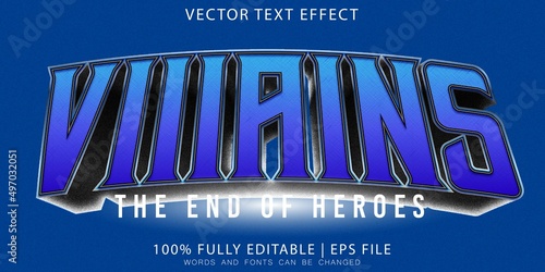 Villain, Shine blue 3d Text Effect