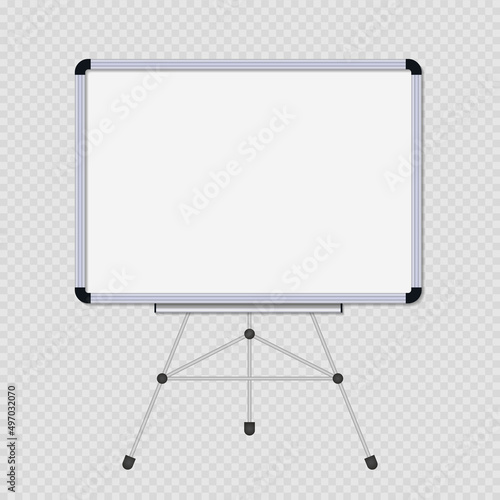 Canvas Print White board with tripod