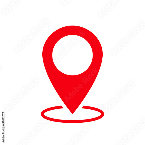 Map pin. Map pin position. Location symbol. GPS icon with circle of place isolated on white background. Icons of gps point. Web pointer of destinations. Sign for road travel. Vector