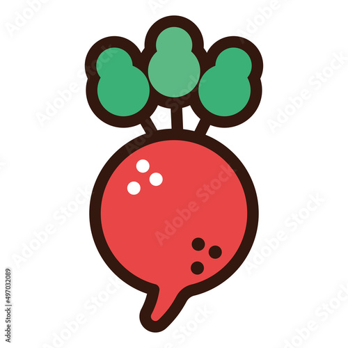 cherry fruit doodle icon