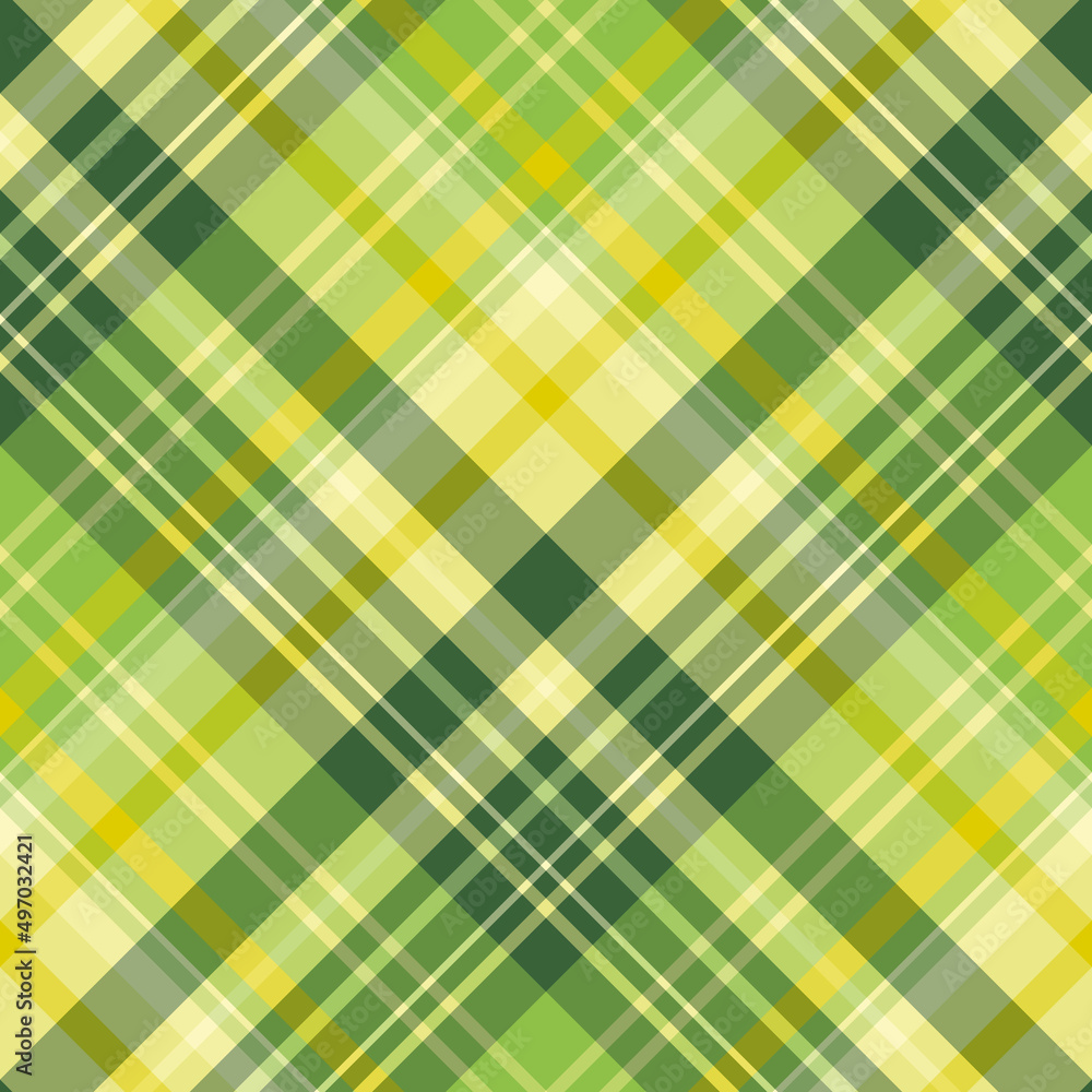 Seamless pattern in stylish green and yellow colors for plaid, fabric, textile, clothes, tablecloth and other things. Vector image. 2 Seamless pattern in stylish green and yellow colors for plaid, fabric, textile, clothes, tablecloth and other things. Vector image. 2